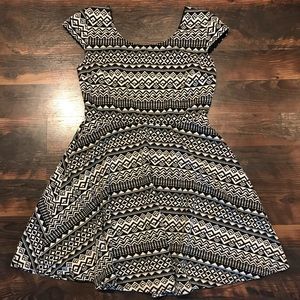 Aztec Fit and Flare Dress Size L